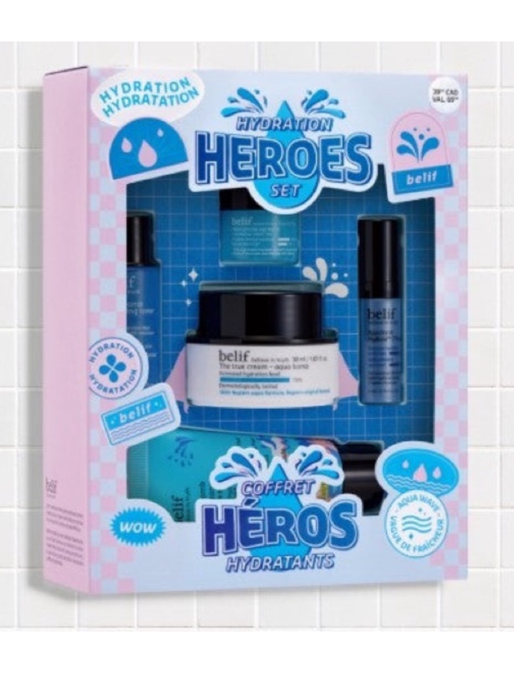 belif Hydration Heroes 5 pc Travel Gift Set NEW!